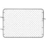 Garden Gate Chain Link Fence Gate, Galvanized Steel Garden Door for Yard Entrance Way, 47.2" x 70.9", Silver - Image 11