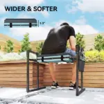 Outsunny Garden Kneeler and Seat, Heavy-Duty Foldable Gardening Stool with Thicker Soft Kneeling Pad, Extendable Steel Leg - Image 6