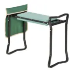Outsunny Garden Kneeling Bench with 1 Large Side Tool Pouch and Easy Folding Design, Garden Kneeler Seat for Transport and Storage