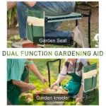 Outsunny Garden Kneeling Bench with 1 Large Side Tool Pouch and Easy Folding Design, Garden Kneeler Seat for Transport and Storage - Image 4