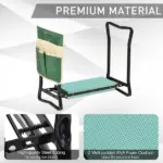 Outsunny Garden Kneeling Bench with 1 Large Side Tool Pouch and Easy Folding Design, Garden Kneeler Seat for Transport and Storage - Image 7