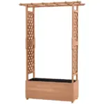 Garden Planter with Trellis: Wooden Construction for Climbing Plants, Includes Drainage, 70.75" Height