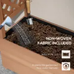 Garden Planter with Trellis: Wooden Construction for Climbing Plants, Includes Drainage, 70.75" Height - Image 6