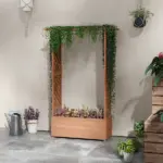 Garden Planter with Trellis: Wooden Construction for Climbing Plants, Includes Drainage, 70.75" Height - Image 10