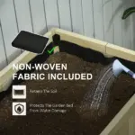 Garden Planter Wood Rectangular Folding Outdoor Workstation with Drainage Hole 45.25'' x 22'' x 30'' - Image 7