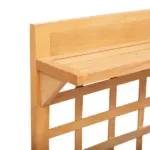 Garden Raised Bed with Shelf Wheels Wooden Planter Box for Vegetables Flowers Brown - Image 10