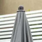 Garden Soiree: 6-Piece Gray Patio Dining Set with Umbrella and Glass Table - Image 8