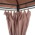 Outsunny Gazebo 10x13 Khaki with Curtains Vented Roof and Steel Frame for Outdoor Use - Image 9