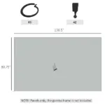 Gazebo Enclosure Set: 9.84' x 13.1' Light Gray 4 Panels with 48 Hooks and Rings for Pergolas - Image 3