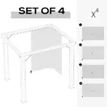 Gazebo Enclosure Set: 9.84' x 13.1' Light Gray 4 Panels with 48 Hooks and Rings for Pergolas - Image 4