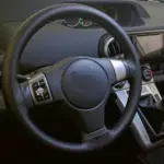 Genuine Cowhide Stitch-On Steering Wheel Cover for 15 Inch Wheels Black - Image 14