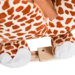 Giraffe Plush Wooden Rocking Horse, Animal Chair with Sound, Brown, for Boys and Girls - Image 9