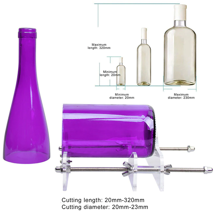 Adjustable Glass Bottle Cutter Kit for Beer Wine Bottles and Jars