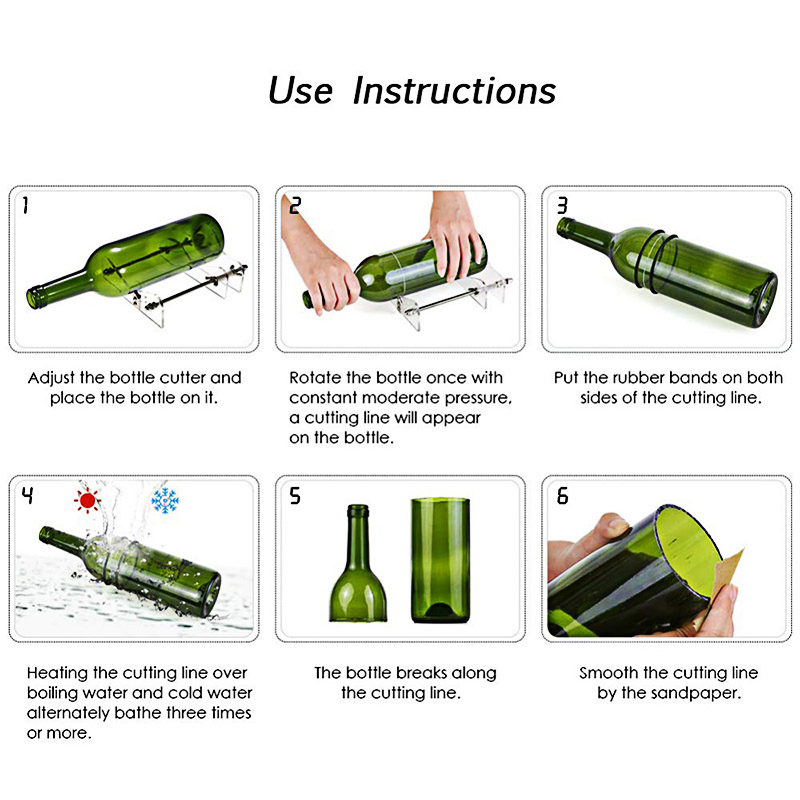 Adjustable Glass Bottle Cutter Kit for Beer Wine Bottles and Jars