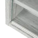 HOMCOM Glass Display Cabinet 5-Tier Wall-Mounted Adjustable Shelves 2 Doors Modern Gray - Image 9