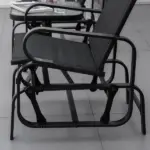 Outsunny Gliding Relaxation: Lightweight Black Outdoor Glider Rocker with Smooth Rocking Arms - Image 10