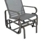 Outsunny Gliding Rocking Chair, Patio Swinging Chair with Smooth Rocking Arms and Lightweight Construction for Patio Backyard, Gray - Image 8