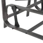 Outsunny Gliding Rocking Chair, Patio Swinging Chair with Smooth Rocking Arms and Lightweight Construction for Patio Backyard, Gray - Image 9
