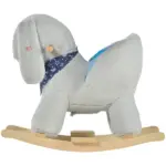 Qaba Plush Rocking Rabbit with Cradlesong Gray for Ages 18-36 Months - Image 11