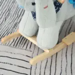 Qaba Plush Rocking Rabbit with Cradlesong Gray for Ages 18-36 Months - Image 12