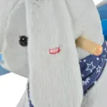 Qaba Plush Rocking Rabbit with Cradlesong Gray for Ages 18-36 Months - Image 13