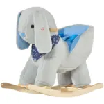Qaba Plush Rocking Rabbit with Cradlesong Gray for Ages 18-36 Months - Image 10