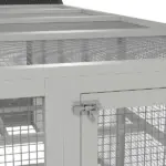 Gray Wooden Chicken Coop for 6-10 Chickens with Storage Perches 49"x48"x12.5" Poultry Essentials - Image 7