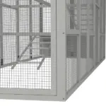 Gray Wooden Chicken Coop for 6-10 Chickens with Storage Perches 49"x48"x12.5" Poultry Essentials - Image 8