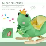 Green Frog Plush Rocking Horse with Music, Seat Belt and Hand Puppet, Ages 18 to 36 Months - Image 5
