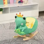 Green Frog Plush Rocking Horse with Music, Seat Belt and Hand Puppet, Ages 18 to 36 Months - Image 10