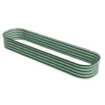 Green Galvanized Garden Bed 8' Metal Planter Box DIY Stock Tank Safety Edging for Herbs Vegetables