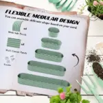Green Galvanized Garden Bed 8' Metal Planter Box DIY Stock Tank Safety Edging for Herbs Vegetables - Image 4