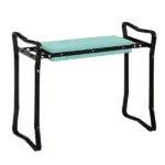 Outsunny Green Garden Kneeler and Seat Bench - Padded, Foldable Stool with Gardening Knee Pads for Comfortable Planting