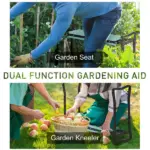 Outsunny Green Garden Kneeler and Seat Bench - Padded, Foldable Stool with Gardening Knee Pads for Comfortable Planting - Image 4
