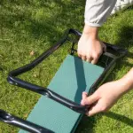 Outsunny Green Garden Kneeler and Seat Bench - Padded, Foldable Stool with Gardening Knee Pads for Comfortable Planting - Image 9