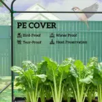 Greenhouse with Raised Garden Bed, Galvanized Steel Outdoor Greenhouse with Roll Up Door, 56 Inch x 56 Inch x 75 Inch, Dark Gray - Image 6