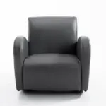 Grey Toddler Rocking Chair with Pocket PU Leather Kids Rocker for Nursery Playroom Durable Armchair - Image 11