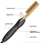 Electric Ceramic Hot Comb Hair and Beard Straightener 3 Heat Settings - Image 9