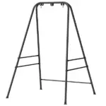 Outsunny Hammock Chair Stand Indoor and Outdoor Use with Anti-Slip Foot Pads, 2 Carabiners, Black