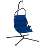 Outsunny Hammock Chair with Stand and PA Coating Cushion, Hanging Swing Chair with Steel Frame for Indoor and Outdoor, Dark Blue - Image 12