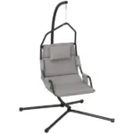 Outsunny Hammock Chair with Stand and PA Coating Cushion, Hanging Swing Chair with Steel Frame for Indoor and Outdoor, Gray - Image 12