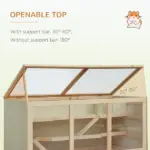 PawHut Hamster Cage 3 Tiers Wooden Big Habitat Mice Rat Exercise Play House Pen Opening Roof Ramps - Image 5