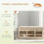 PawHut Hamster Cage 3 Tiers Wooden Big Habitat Mice Rat Exercise Play House Pen Opening Roof Ramps - Image 6
