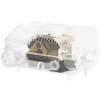 PawHut Hamster Cage with Large Wheel and Hideout, Small Animal Habitat with Accessories, Clear Pet House, 21.5" x 11.8" x 12.6"