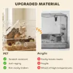 PawHut Hamster Cage with Large Wheel and Hideout, Small Animal Habitat with Accessories, Clear Pet House, 21.5" x 11.8" x 12.6" - Image 5