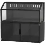 PawHut Hamster Cage with Storage Cabinet, Small Animal Cage with Easy View Acrylic Panels and Openable Top, Guinea Pig Habitat