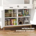 Hamster Cage with Storage Cabinet, Small Animal Cage with Pull Out Drawer and Acrylic Panels, 30" x 19.5" x 36" - Image 6