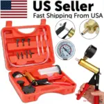 Handheld Vacuum Pressure Pump Tester and Brake Bleeder Kit with Case