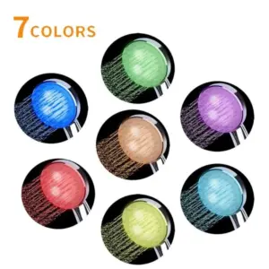 handheld 7 color changing led light water bath home bathroom shower head glow 7
