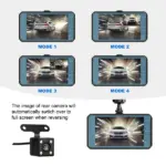 4 Inch Dual Lens Dash Cam with 1296P Front and 720P Rear Camera - Image 13